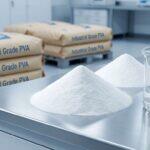 High-purity white Polyvinyl Alcohol PVA powder piles for industrial crosslinking and hydrogel modification