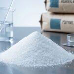 Pristine white industrial grade Polyvinyl Alcohol PVA powder mound for emulsion polymerization and coating formulations